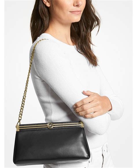 michael kors kiera|MICHAEL Michael Kors Kiera Medium Convertible Leather Clutch .